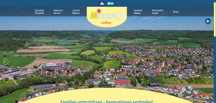 Startseite von der Homepage